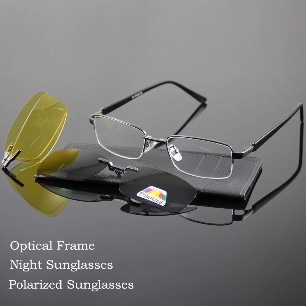 Eyeglasses Frames Glasses Men Women Spectacles Frame Eyewear Frames Clip-on Sunglasses Polarized Sun Glasses Yellow Night Vision