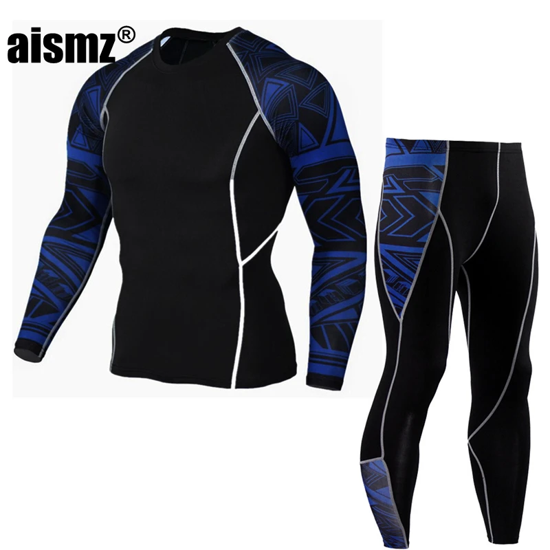 

Aismz New Winter Men Thermal Underwear Sets Elastic Warm Fleece Long Johns for Men Polartec Breathable Thermo Underwear Suits