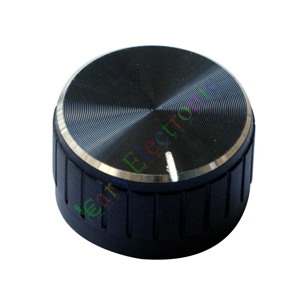 Wholesale and retail 10pc 30mm Pedal Top skirted Black knob Guitar tube Amp JAZZ BASS audio DIY parts free shipping