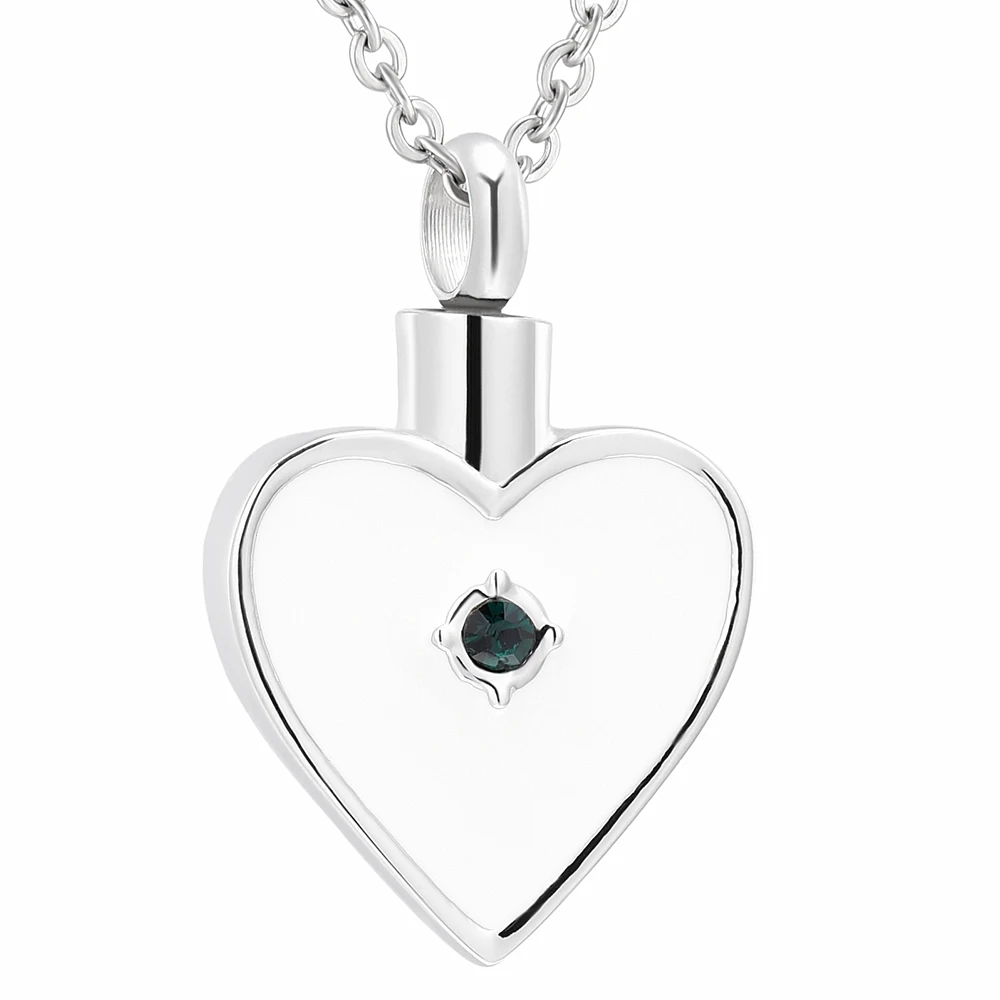 

IJD100246 Crystal Heart Urn Pendant Urn Cremation Hold Ashes Necklace For Women Stainless Steel Necklace Keepsake Memory Jewelry