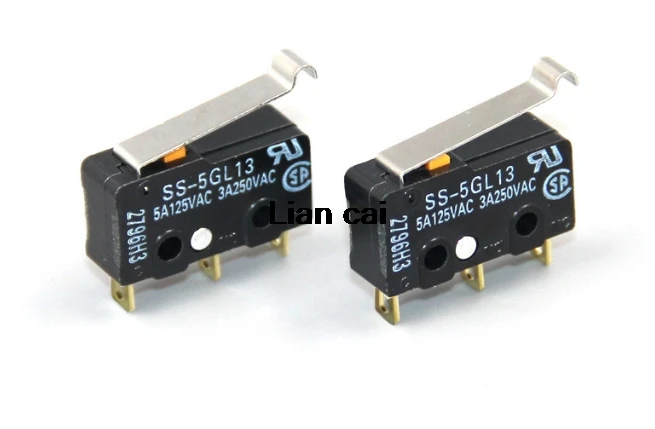 Free shipping 10PCS SS-5GL13 SS-5GL13T SS 5GL13 Snap Action Switch SW SPDT 5A SIM ROLLER SLD 125V