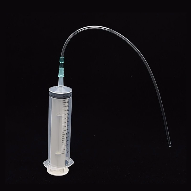 1pc 150ml Medical Needle Flushing Nozzle Enema Douches Bidet Hose Sprayer Anal Enema Cleaning Large Sausage Enema Syringe