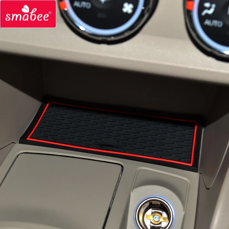 smabee Anti-Slip Gate Slot Mat Rubber Cup Coaster for Mitsubishi Lancer 2008 - 2016 Ralliart EVO X Galant Fortis EX Accessories