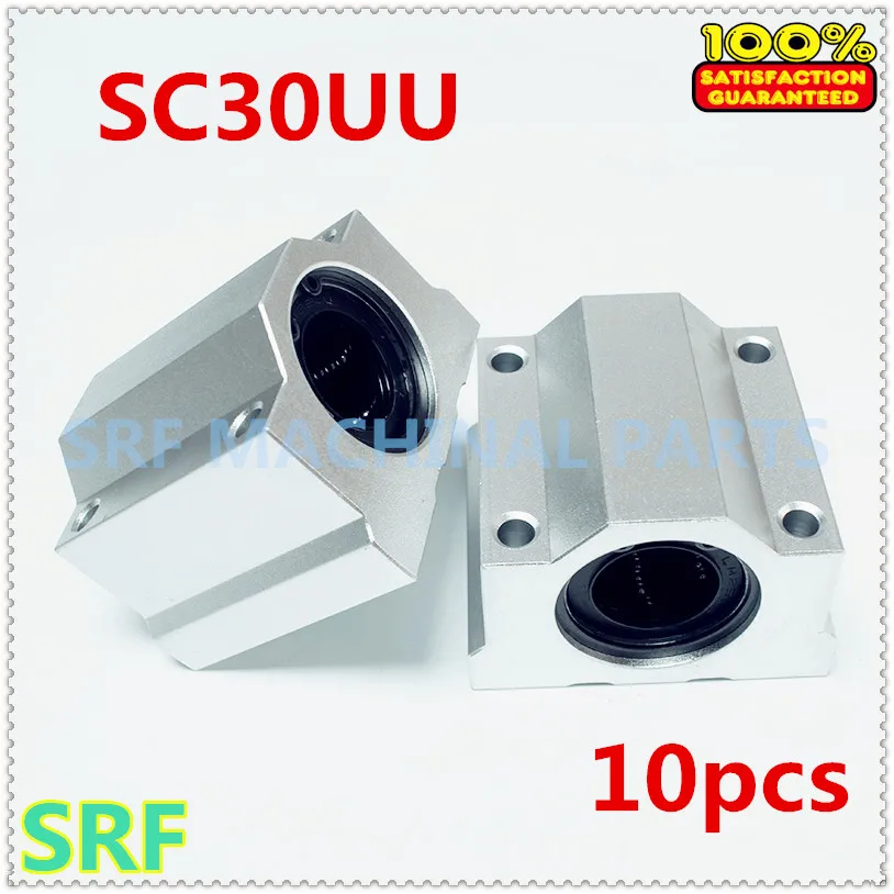 10pcs  SC30UU SCS30UU Linear Bearing 30mm linear rail linear motion ball slide units CNC parts