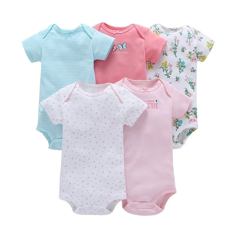 

COSPOT Wholesale Baby Girl Boys Summer Bodysuit Bebes Short Jumpsuit Newborn Clothes 0-2yrs 5Pcs/Lot Baby Boy Girl Clothes 25