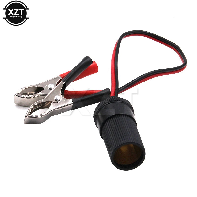 12V Durable Car Battery Pump Alligator Cigarette Lighter Power Socket Adapter Clamp Clip Charger Cable