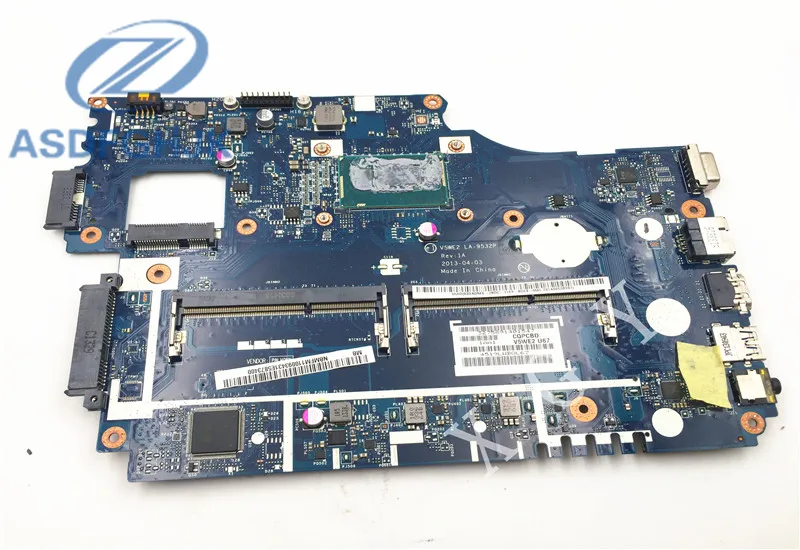 

laptop motherboard NB.MFM11.009 NBMFM11009 V5WE2 LA-9532P REV 1A for acer for aspire E1-572 motherboard SR1DU 2955U 100% Test ok