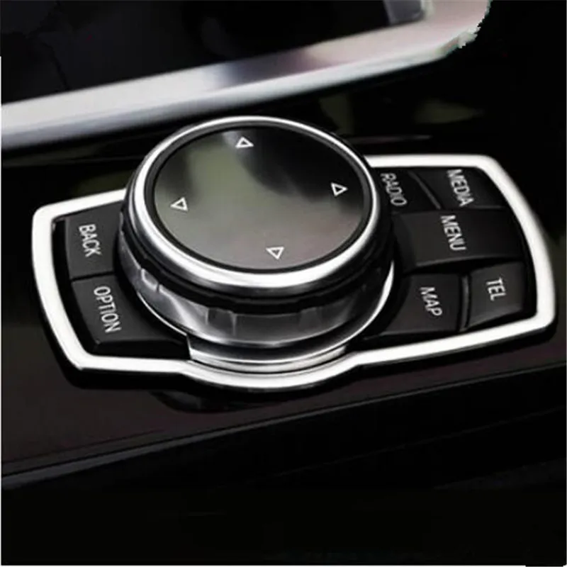 Car Interior Multimedia Buttons Cover Molding Stainless Steel Trim For BMW 1 2 3 4 5 7 Series X1 X3 X4 X5 X6 F10 F11 F07 F30 F31