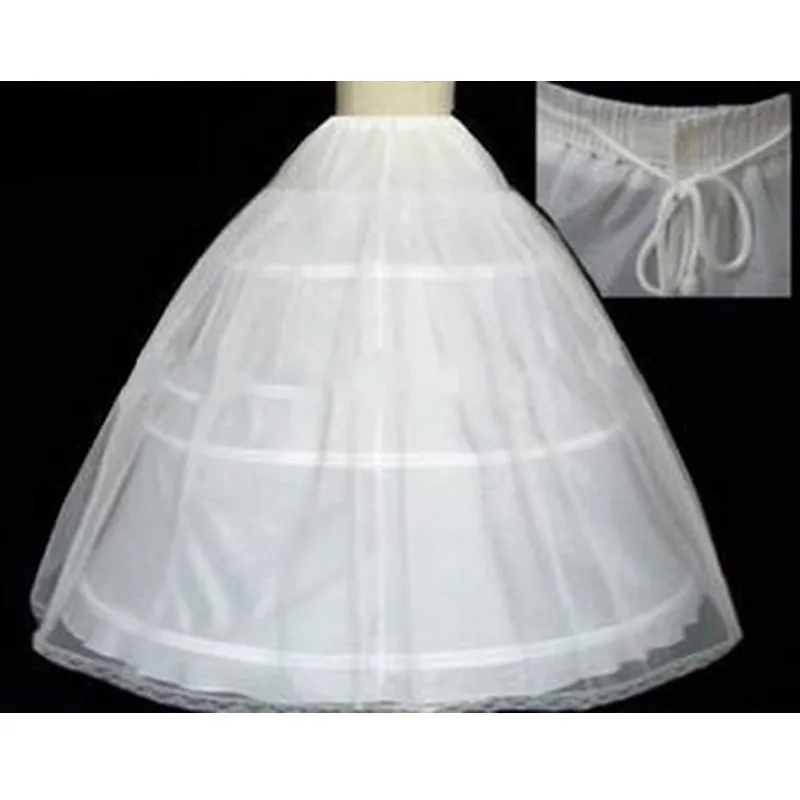 Em estoque venda quente 3 hoop bola vestido osso completo crinoline petticoats para vestido de casamento saia acessórios deslizamento