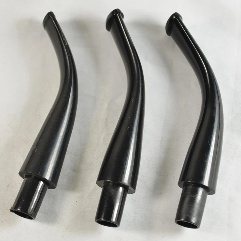 3pcs/lots Black Ebonite Vulcanizates Mouthpieces Stem for Tobacco Smoking Pipe