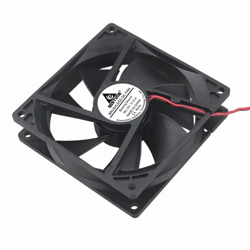 1 pz Gdstime DC 12 v 92mm x 25mm 90mm 2Pin dispositivo di Raffreddamento Senza Spazzola Del Computer Caso di Raffreddamento del Motore fan