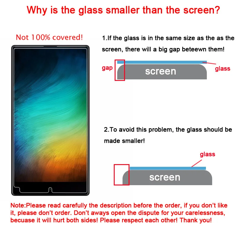 Vkworld Mix Plus Tempered Glass 100% Good Quality Premium 9H Screen Protector Film for Vkworld Mix Plus (Not 100% covered)