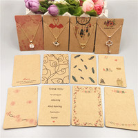 50 pcs 7x5cm  Handmade Lovely Jewelry Cards Necklace/Hand rope Pendant Packing Cards Paper Jewelry Displays Cards For DIY