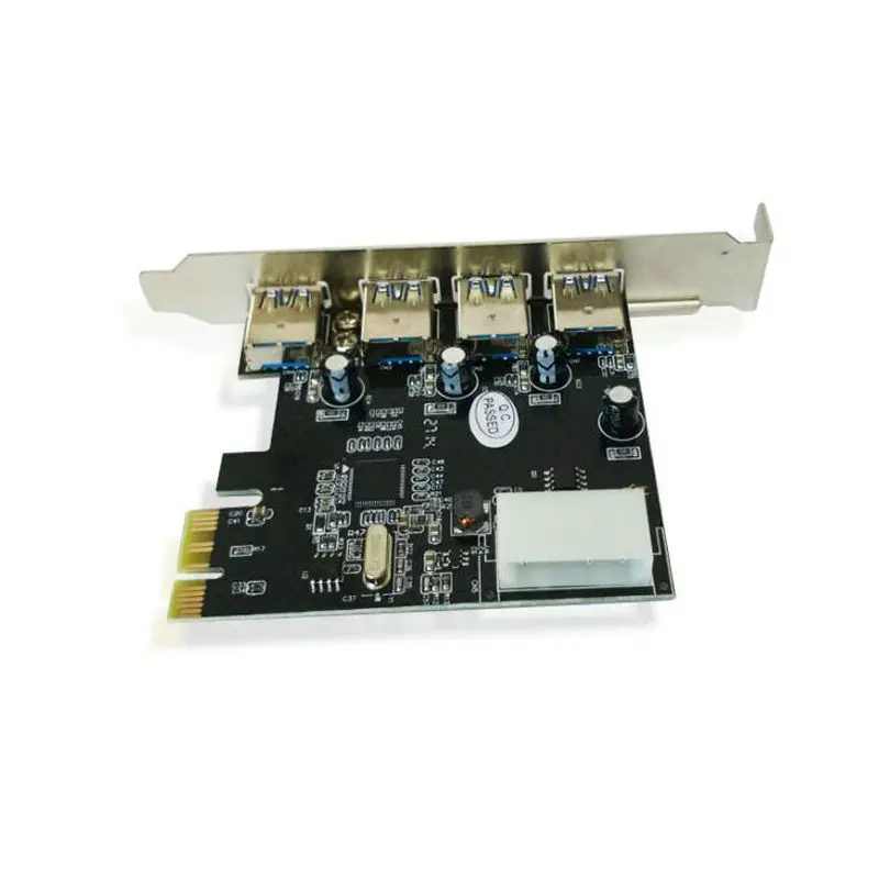 Carte PCIe PCI express vers USB 3.0 Riser, 4 ports, avec chipset VIA 805