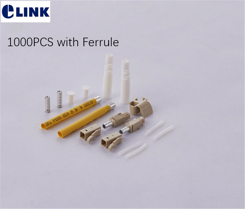 LC fiber Duplex connector KITS with ferrule Pre-assembled APC SM MM OM3 OM4 3.0 2.0 0.9mm ftth LC connector accessories 1000PCS