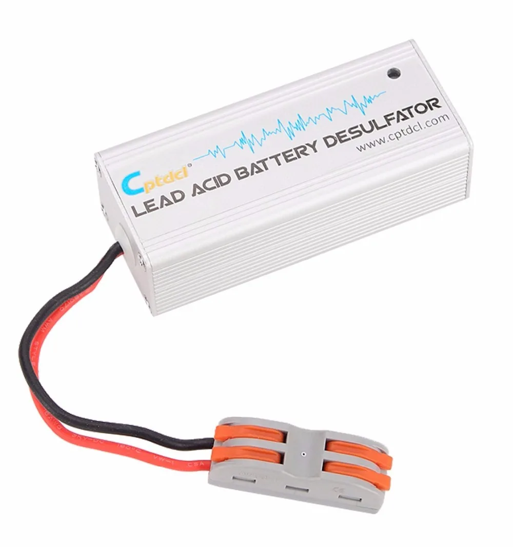 New Silver 12 Volts Lead Acid Battery Desulfator Battery Maintainer for Cars, Motorcycles, ATV, Boat, RV