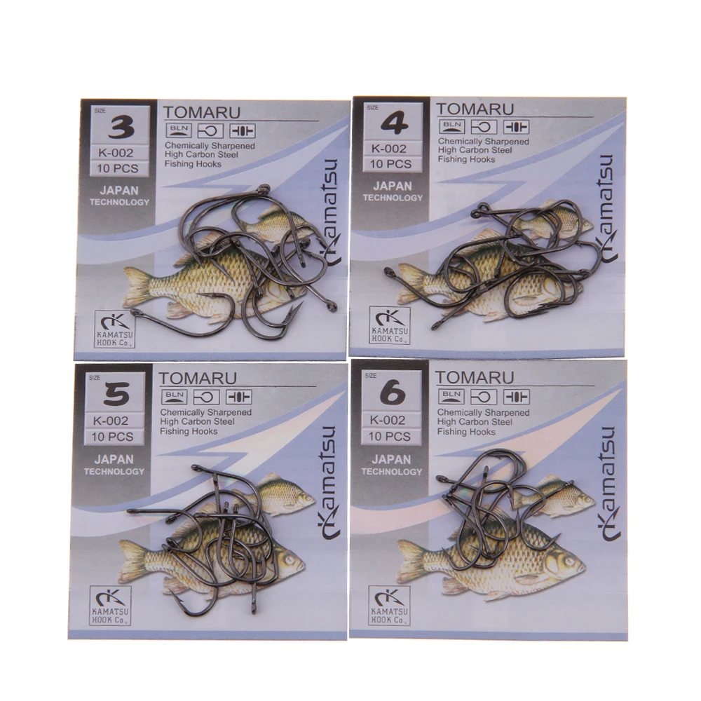 NGB 50PCS TOMARU Fishing Hook With Ring 3#-12# High Carbon Steel Barbed Hook Carp Fishhook Feeder Accessories