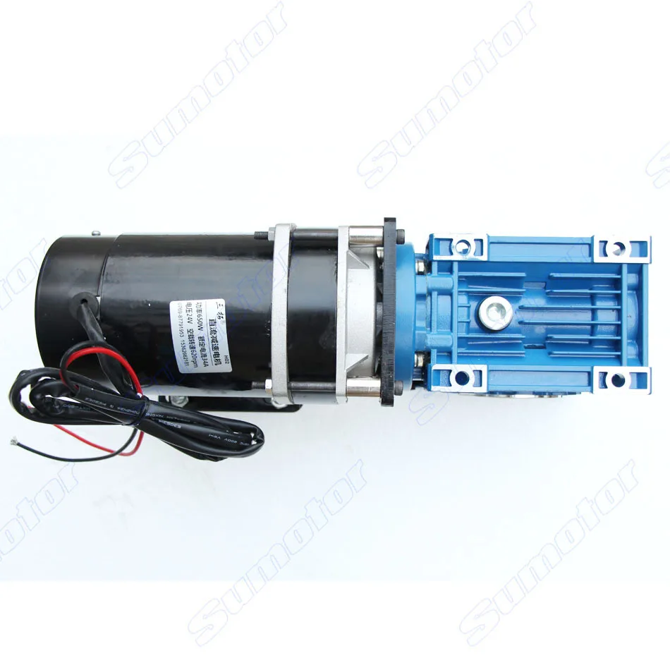 GW650 DC 24V 6 to 120 RPM Ultra low rpm Big torque Huge power Double output Electric worm gear motor DC Motor Durable Lifting