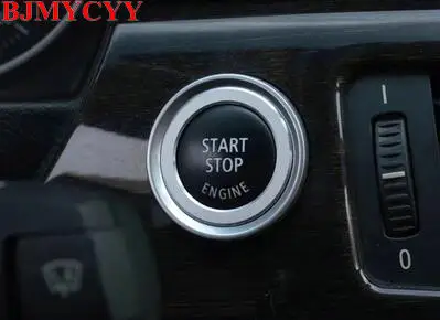 

BJMYCYY Start Stop декоративные круглые блестки для BMW 3 серии E90 Z4, алюминиевая крышка замковой скважины автомобиля, накладка, аксессуары для двигателя