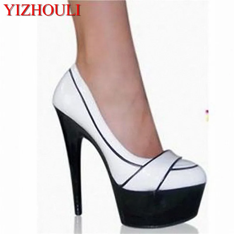 15 cm super high heels High color matching for shoes Japan and South Korea the new patent leather sexy nightclub shoes