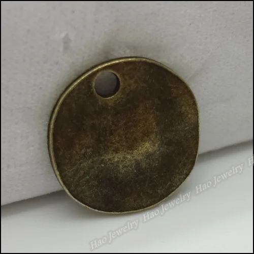 60pcs Vintage Charms Round Pendant  Antique bronze Fit Bracelets Necklace DIY Metal Jewelry Making