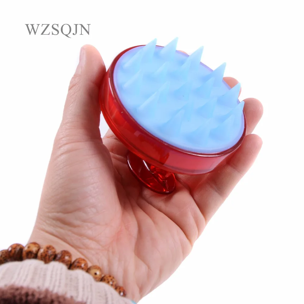 Cepillo de silicona para masaje de cuero cabelludo, cabezal de silicona, peine para lavar el cabello, cepillo de ducha, baño, Spa, cepillo de masaje adelgazante