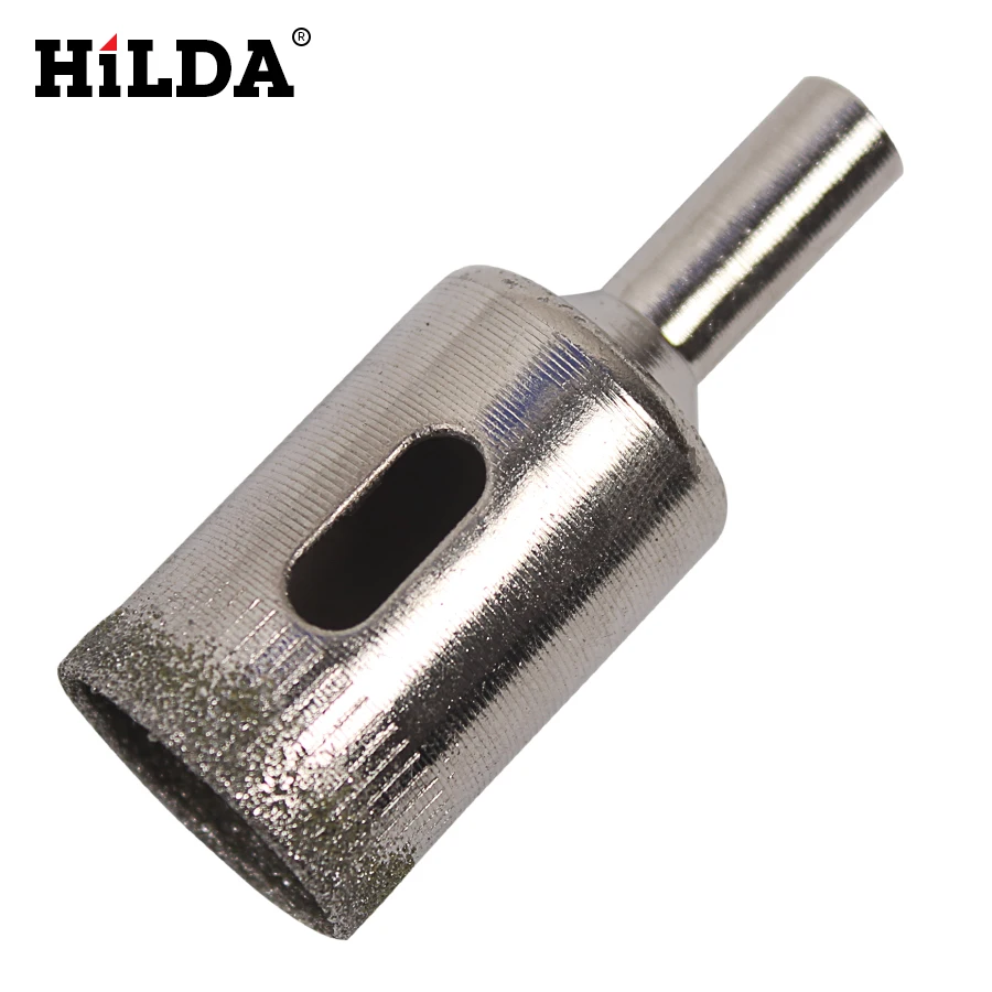 HILDA 10PCS/set 8-50mm Diamond Coated Core Hole Saw Drill Bits Tool Cutter For Tiles Marble Glass Granite Drilling Best Price