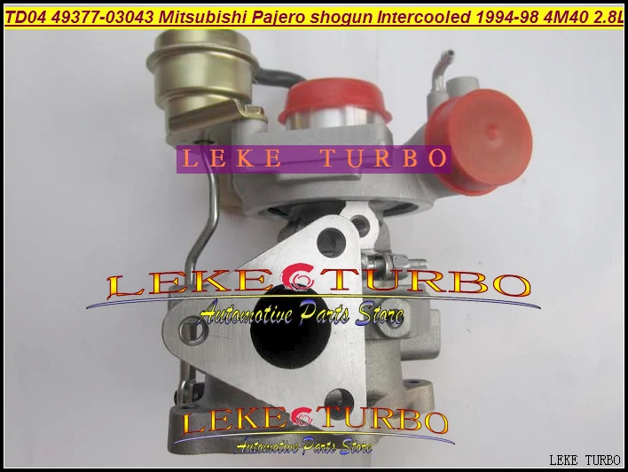 Free Ship TD04 49377-03043 49377-03040 ME201636 Turbo Turbocharger For MITSUBISHI PAJERO SHOGUN Intercooled 94- 4M40T 4M40 2.8L