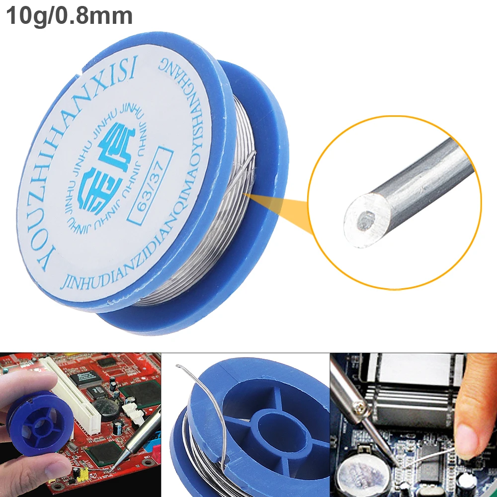 

63/37 10g/11g 0.8mm High Purity Rosin Core Solder Wire with 2% Flux and Low Melting Point for Electric Soldering IronAccessories