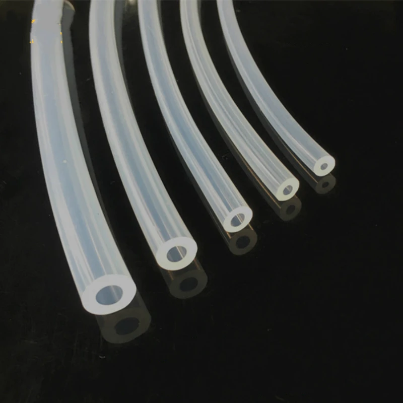 Silicone rubber tube 1x2 1x3 2x3 2x4 2x5 3x4 3x5 3x6 3x8 mm transparent clear pipe Hose medical plumbing