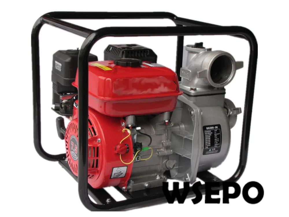 

Factory Direct Supply! 3 in. Portable Aluminum Self-Priming Clear Water Pump Powered by WSE-170F 7hp 212CC Gasline Engine