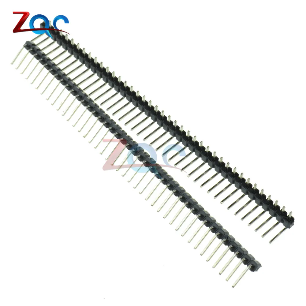 10PCS Pitch 2.54mm 40 Pin Single Row Right Angle Male Pin Header Strip Connector