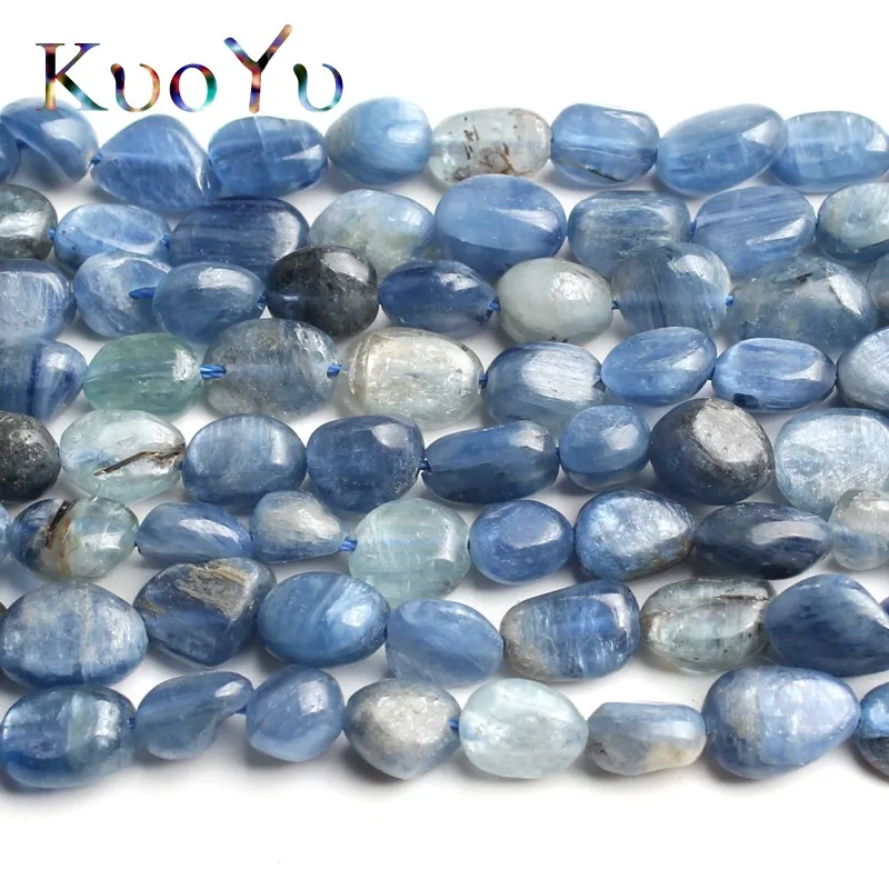 6-8mm Natural Irregular Blue Kyanite Stone Beads Loose Spacer Beads For Jewelry Making DIY Bracelet Necklace 15\