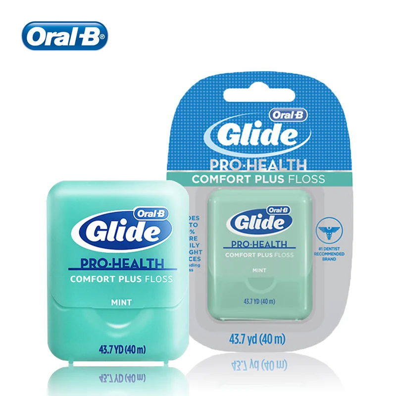 Oral B Glide Pro-Health Comfort Plus Floss Ultra Soft Gum Care Dental Flosser for Oral Hygiene Mint Flavor 40m 2/6 pcs