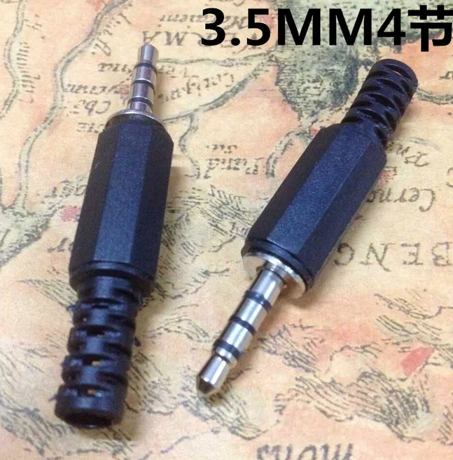 DIY ulepszony kabel do słuchawek 4 polak 3.5mm męski Adapter Audio naprawy nowy