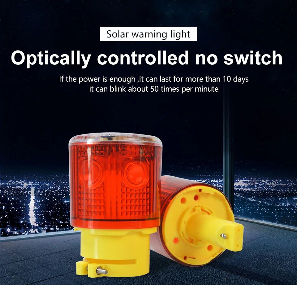 Safety sign flashing solar power LED road construction solar traffic warning light