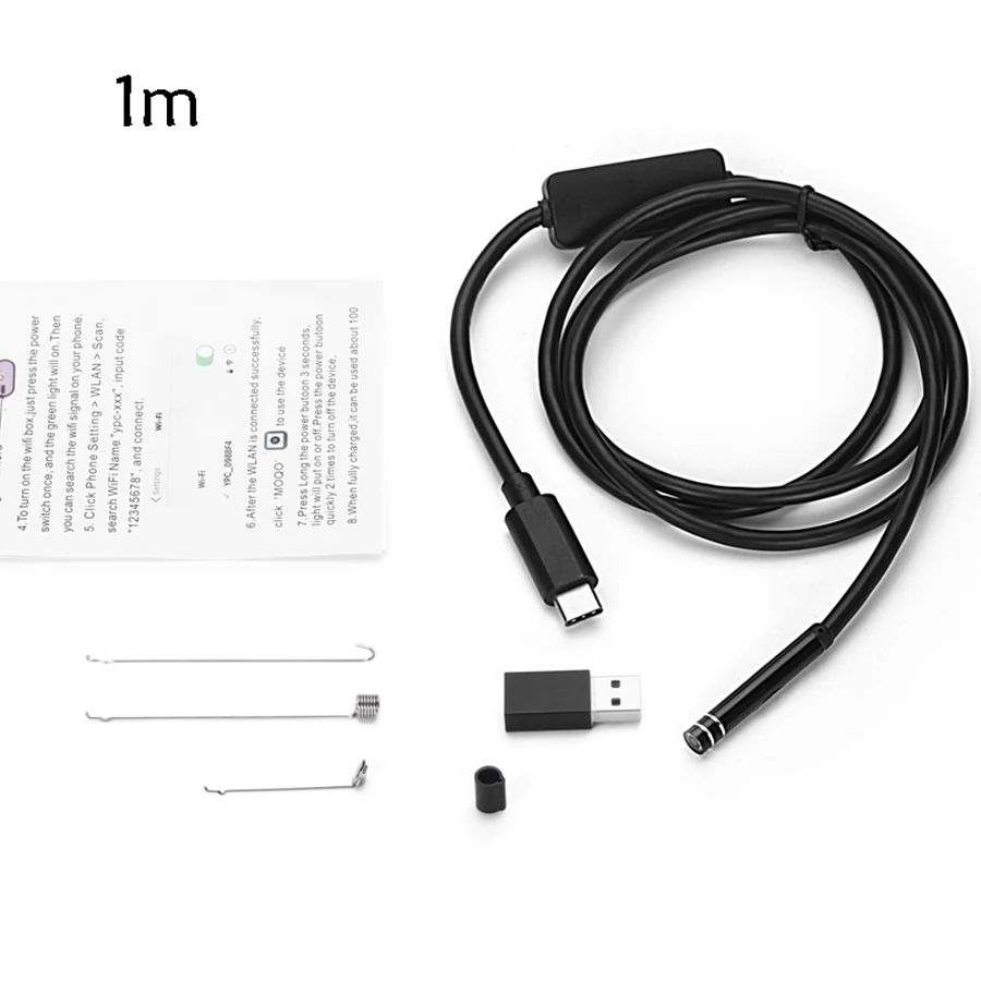 USB PC Android Endoscope Camera 7mm 6LED Lens 1m 3m 5m Flexible Waterproof Android Endoscopy Snake Tube USB Inspection Borescope