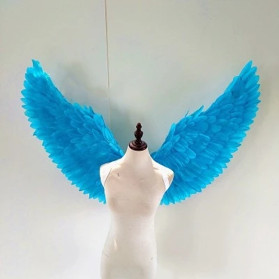 Ailes d'ange en plumes blanches, Costume pour enfants, ailes d'ange noires pour adultes, accessoire de performance sur scène