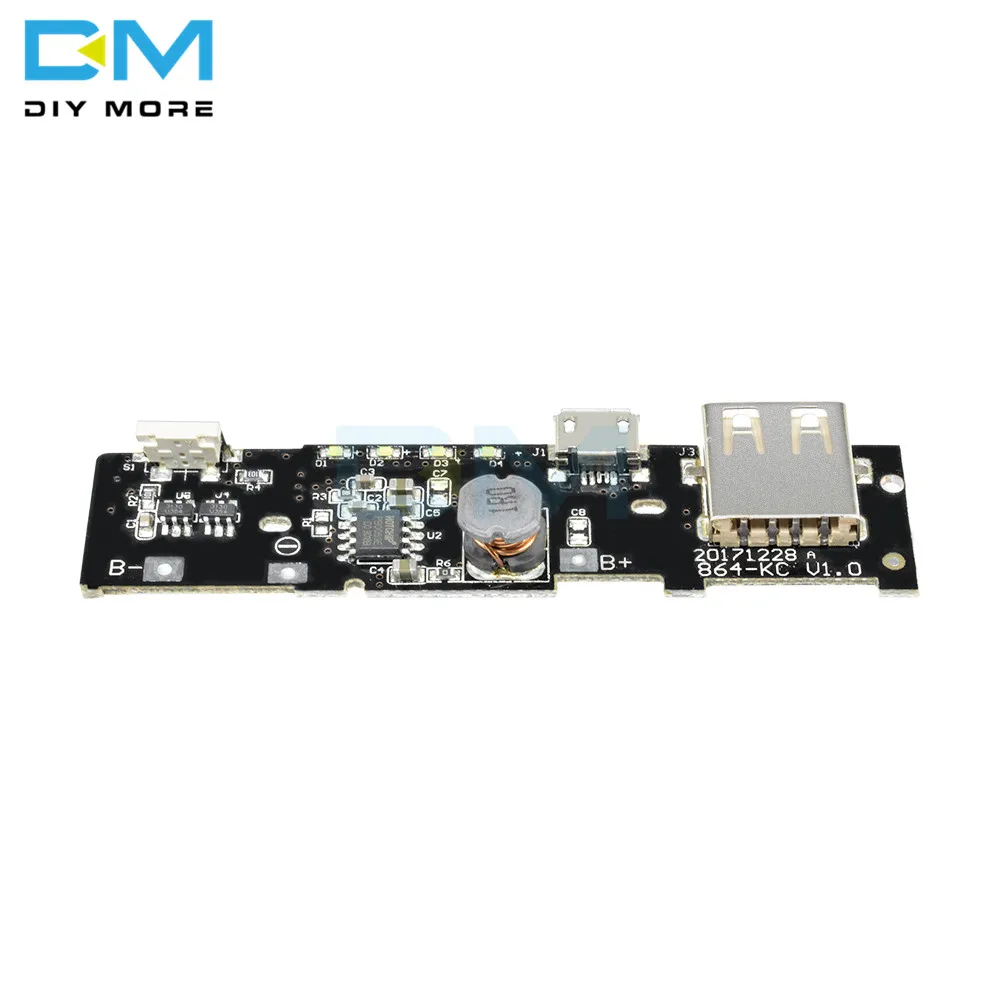 5V 2.1A Power Bank Lader Lading Module Opladen Printplaat Pcb Step Up Boost Power Module Diy 18650 Batterij