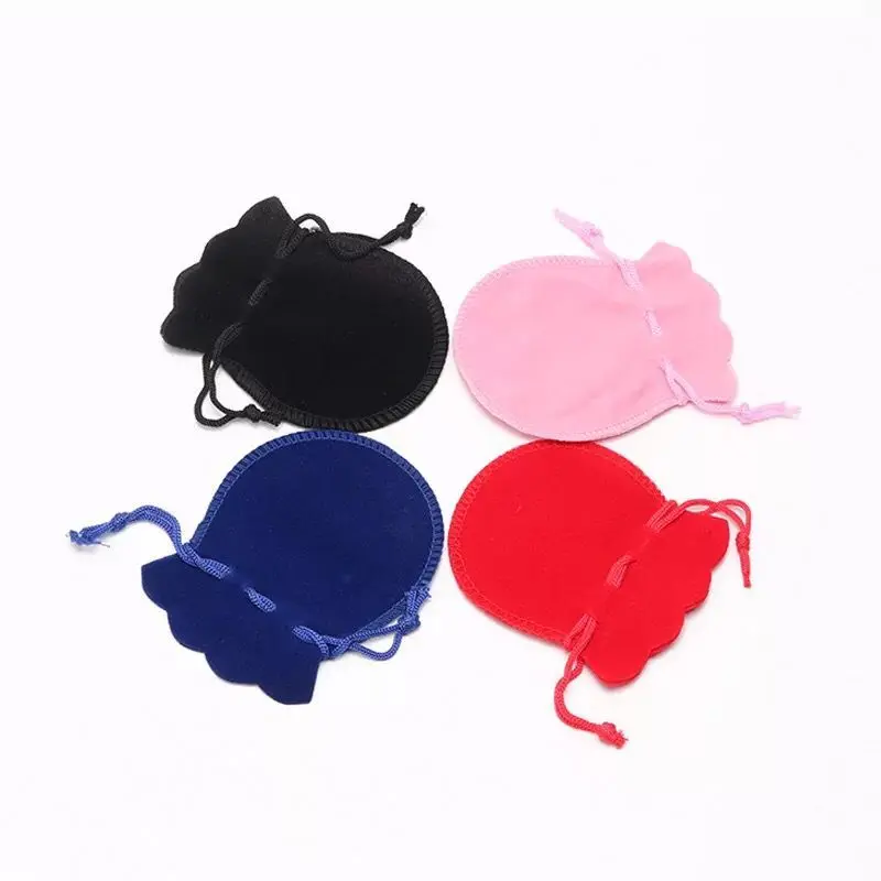 Jewelry Gift Velvet Bags Gourd (12 pcs/pack) for Pendant / Rings / Earrings / Bracelets 4 Color  9x7 cm