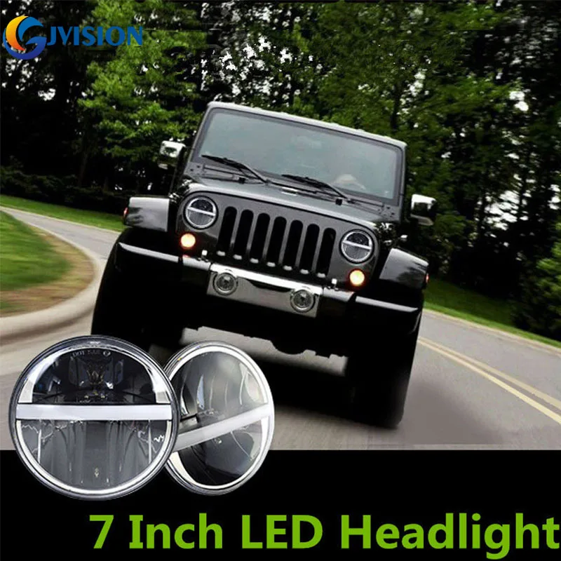 

7 Inch LED Projector Lens Headlight Waterproof 12V 24V Motorcycle Headlamp For Jeep Wrangler CJ JK Offroad Lada 4x4 urban Niva