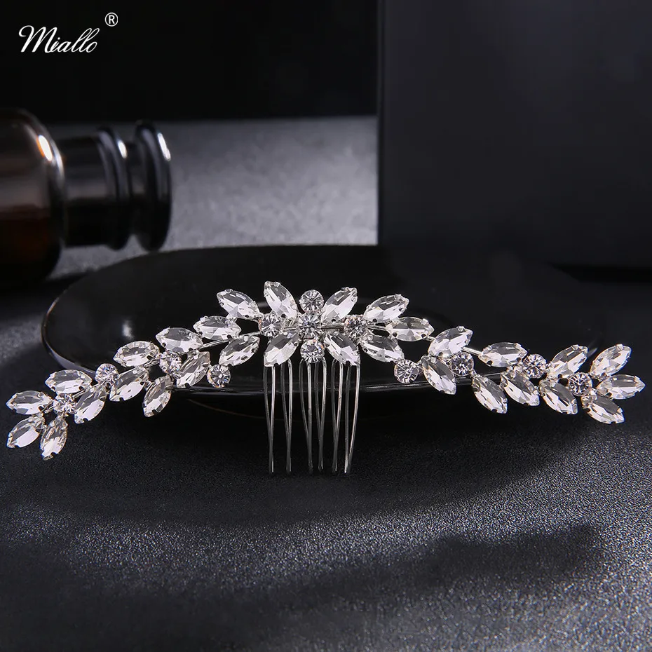 ミアロ-オーストリアのクリスタルコーム,ヘアアクセサリー,小麦の形,ヘアクリップ,家庭用女性用ヘアピース,ジュエリー