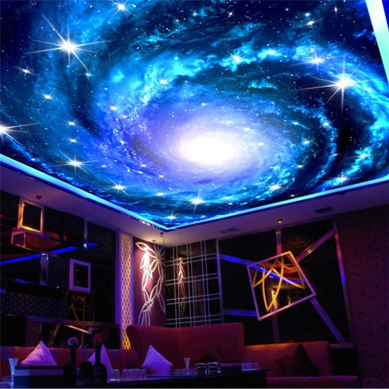 

wellyu Custom Wallpaper 3d Photo Murals Fantasy Milky Way Galaxy Big Sky Rising Living Room Hotel wallpaper papel de parede 3d