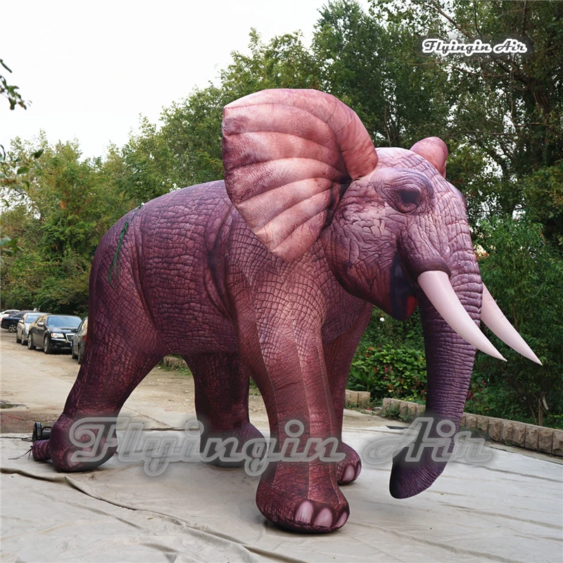 

Giant Brown Inflatable Elephant Parade Performance Animal Mascot Balloon For Circus Stage Show