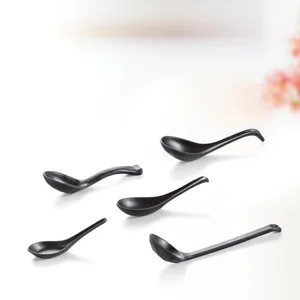 أدوات المائدة من الميلامين ملعقة شوربة بلاك فروست ، ملعقة صدفة السلحفاة ، أدوات المائدة المنزلية للمطعم ، A5 أفضل 12 أدوات مائدة الميلامين مبيعا - رقم 11