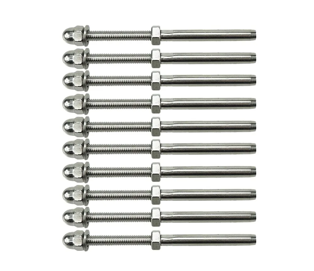 24/10pcs Threaded Terminal Stud End Fitting, for 1/8\