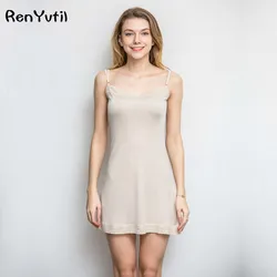 RenYvtil Silk Nightgowns Women Home Dress Sexy Nightgowns Sleep Wear Women Sleep Dress Women Ropa De Dormir Simple Elegant Lady