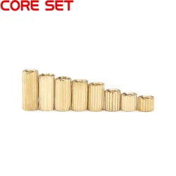 50pcs M2 Double Female Head Nuts Brass PCB Standoffs Spacers Screw M2*4/5/6/8/9/10/11/12