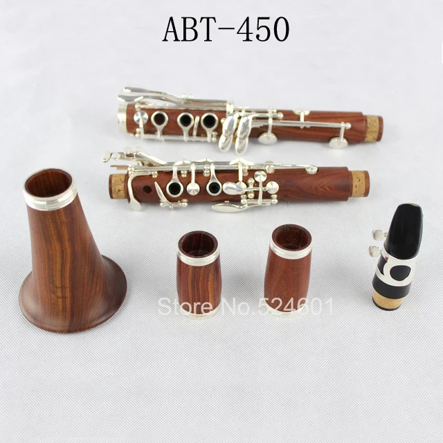 

Composite ABT-450 E13 Red Wood Professional Clarinet Trop B Tuning, Rosewood Mahogany Clarinet Silvering accessories Buffet Keys