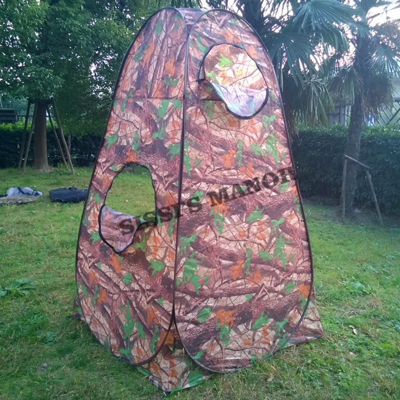 Camouflage Portable Outdoor Shower Tent Dreesing Toilet Photography Pop Up Tent Single Privacy Watching Game Bird Car Beach Tent